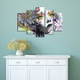 Wallity Cuadro Decorativo en Lienzo de 5 Piezas Multicolor